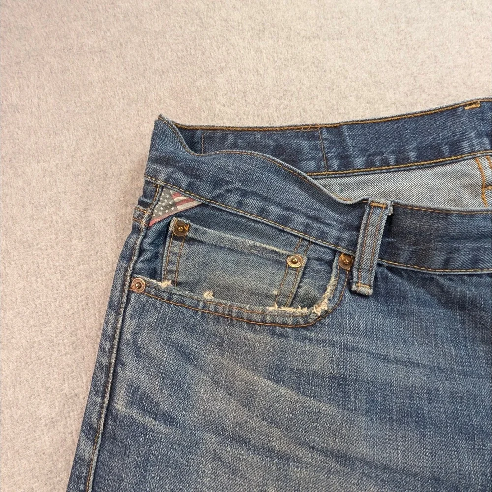 Denim & Supply Ralph Lauren Mens Straight Leg Jeans Blue Medium Wash 34x30 (36)